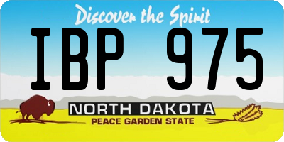ND license plate IBP975