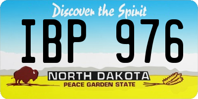 ND license plate IBP976