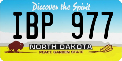 ND license plate IBP977