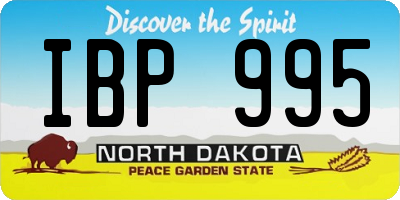 ND license plate IBP995