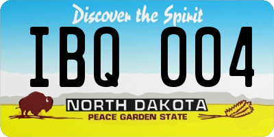 ND license plate IBQ004