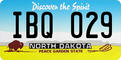 ND license plate IBQ029