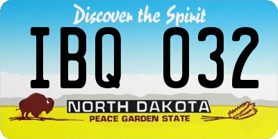 ND license plate IBQ032