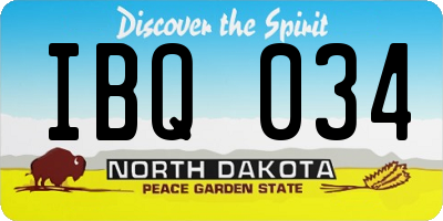 ND license plate IBQ034