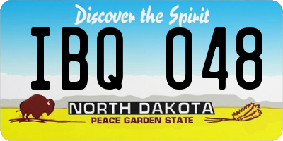ND license plate IBQ048