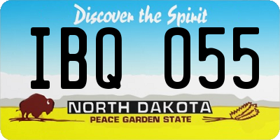 ND license plate IBQ055