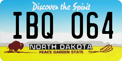 ND license plate IBQ064