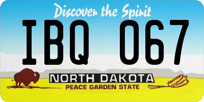 ND license plate IBQ067