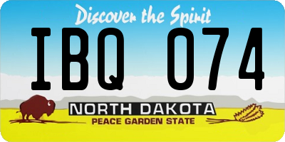 ND license plate IBQ074