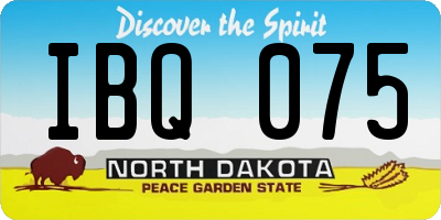 ND license plate IBQ075