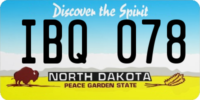 ND license plate IBQ078