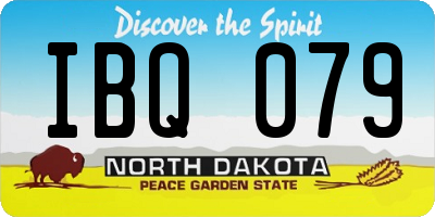 ND license plate IBQ079