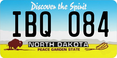 ND license plate IBQ084