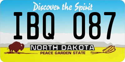 ND license plate IBQ087
