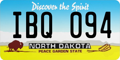 ND license plate IBQ094