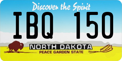 ND license plate IBQ150