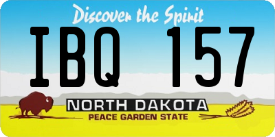 ND license plate IBQ157