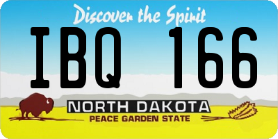 ND license plate IBQ166