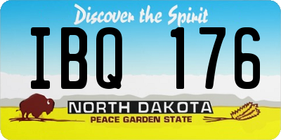ND license plate IBQ176