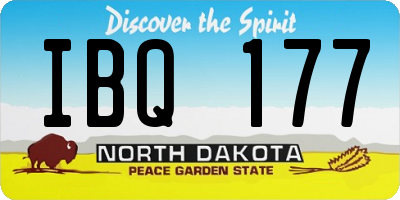 ND license plate IBQ177
