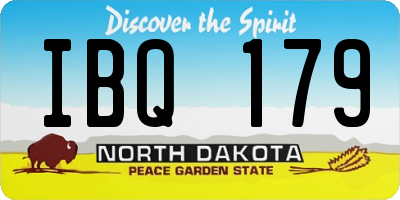ND license plate IBQ179