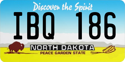 ND license plate IBQ186
