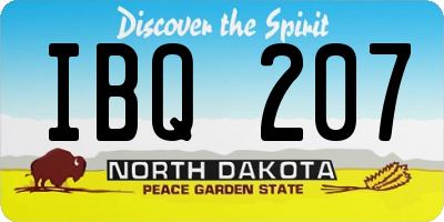 ND license plate IBQ207