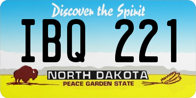 ND license plate IBQ221