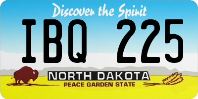 ND license plate IBQ225