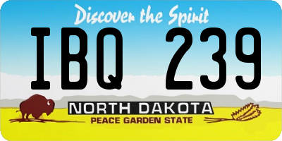 ND license plate IBQ239