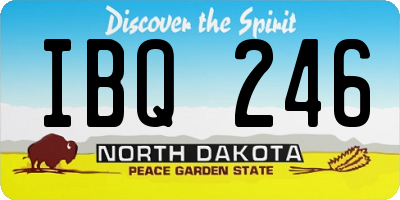 ND license plate IBQ246