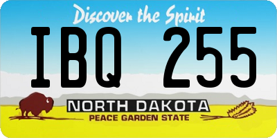ND license plate IBQ255