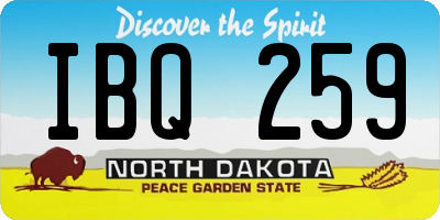 ND license plate IBQ259