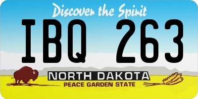 ND license plate IBQ263