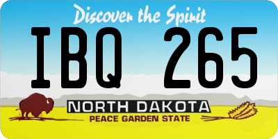 ND license plate IBQ265