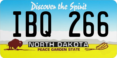 ND license plate IBQ266