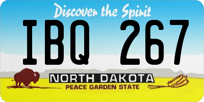 ND license plate IBQ267