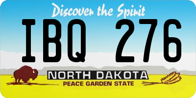 ND license plate IBQ276