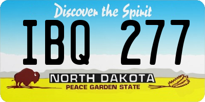 ND license plate IBQ277