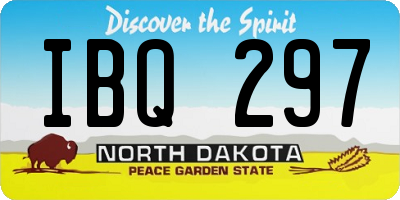 ND license plate IBQ297
