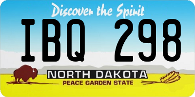 ND license plate IBQ298