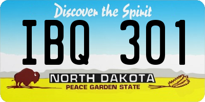 ND license plate IBQ301