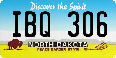 ND license plate IBQ306