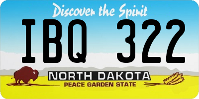 ND license plate IBQ322