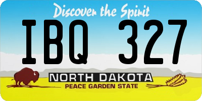 ND license plate IBQ327