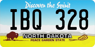 ND license plate IBQ328