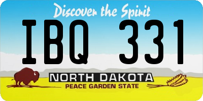 ND license plate IBQ331