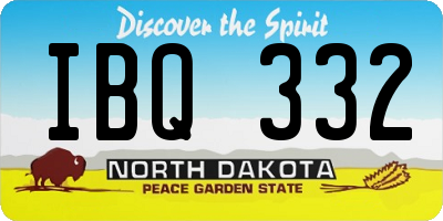ND license plate IBQ332
