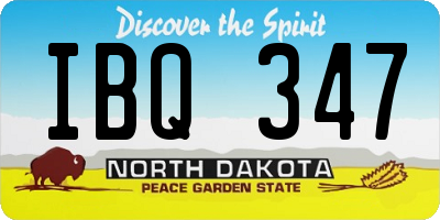 ND license plate IBQ347
