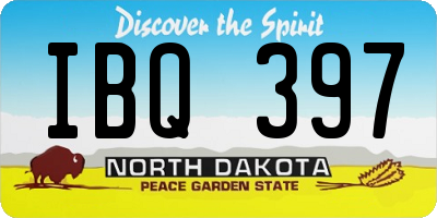 ND license plate IBQ397